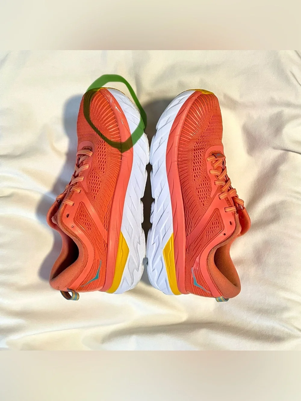 *EUC* HOKA One One Bondi 7 Running Shoes - Wmn's Sz 8.5 - Orange - Comfort - Picture 10 of 12